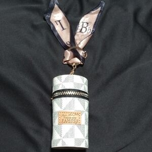 Chic Plaid Cylinder Bag with Scarf